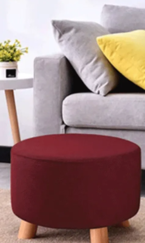 Round Ottoman Covers Foot Stool Covers Ø48-105cm Stylish Colours