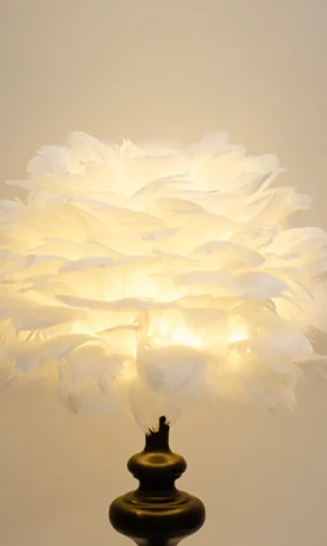 Lampshade for Desk Lamps & Pendant Lights Romantic Feather Lampshade Ø28cm