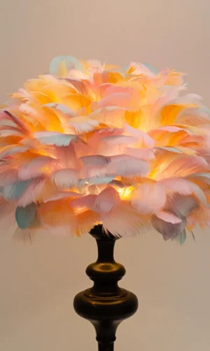 Lampshade for Desk Lamps & Pendant Lights Romantic Feather Lampshade Ø28cm