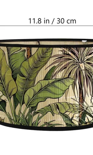 Lampshade for Desk Lamps & Pendant Lights-Tropical Boho Style with Palm Tree Patterns Ø30cm