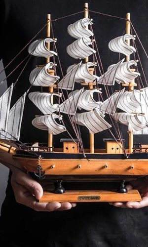 Ready To Display Ship Models | Wooden Sailboat Model | Wooden Nautical Ship Décor 23cm-40cm