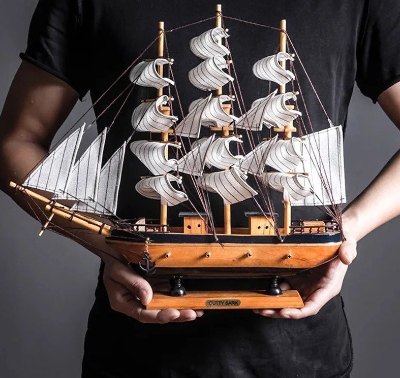Ready To Display Ship Models | Wooden Sailboat Model | Wooden Nautical Ship Décor