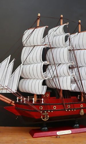 Ready To Display Wooden Ship Models – Handcrafted Nautical Décor 33cm