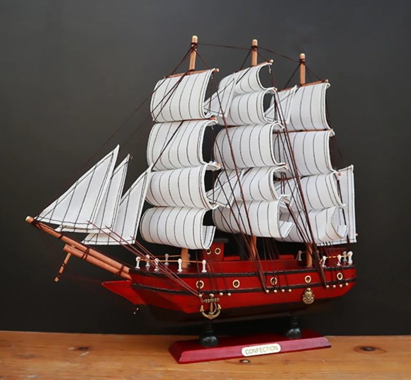 Ready To Display Ship Models | Wooden Sailboat Model | Wooden Nautical Ship Décor