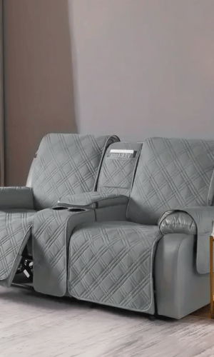 Recliner with Consoles Cover for 2 Seat with Side Pocket 4pcs/Set