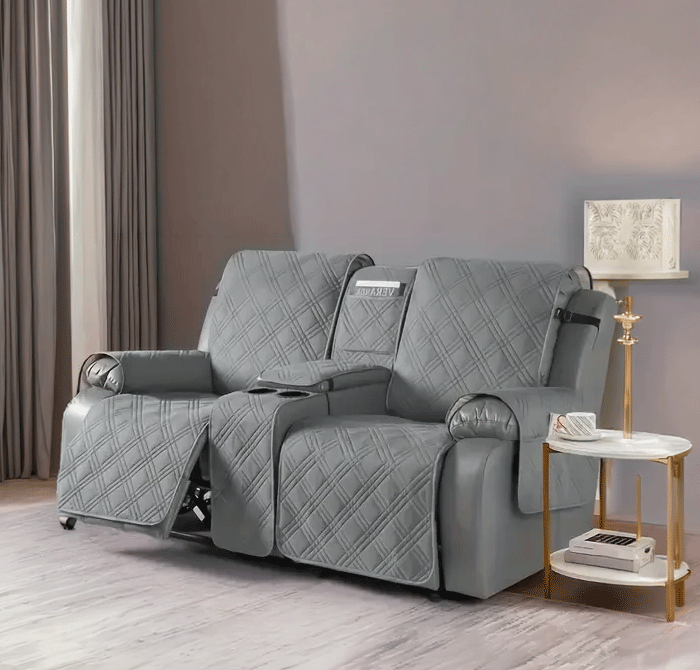 Recliner with Consoles Cover for 2 Seat with Side Pocket 4pcs/Set