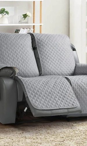 Recliner Cover for 2 Seat / love seat cover with Side Pocket 