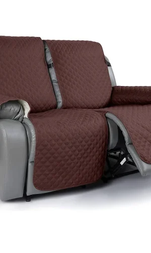 Recliner Cover for 2 Seat / love seat cover with Side Pocket 