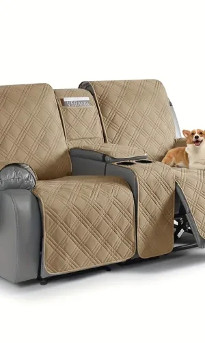 Recliner with Consoles Cover for 2 Seat with Side Pocket 4pcs/Set