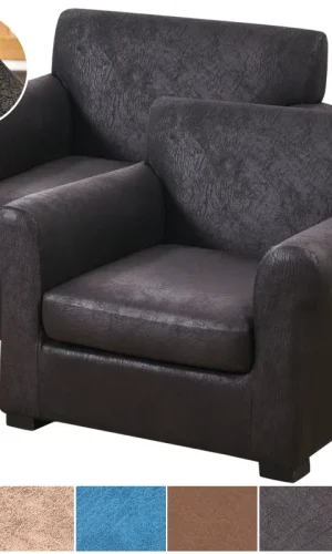 Sofa Chair Cover faux suede leather-Faux Suede Leather water repellent 2 Pieces/Set