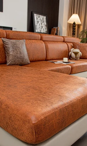 Sofa Lounge Cushions Covers for 1-4 Seaters & L Shape Sofa-Faux Suede Leather water repellent