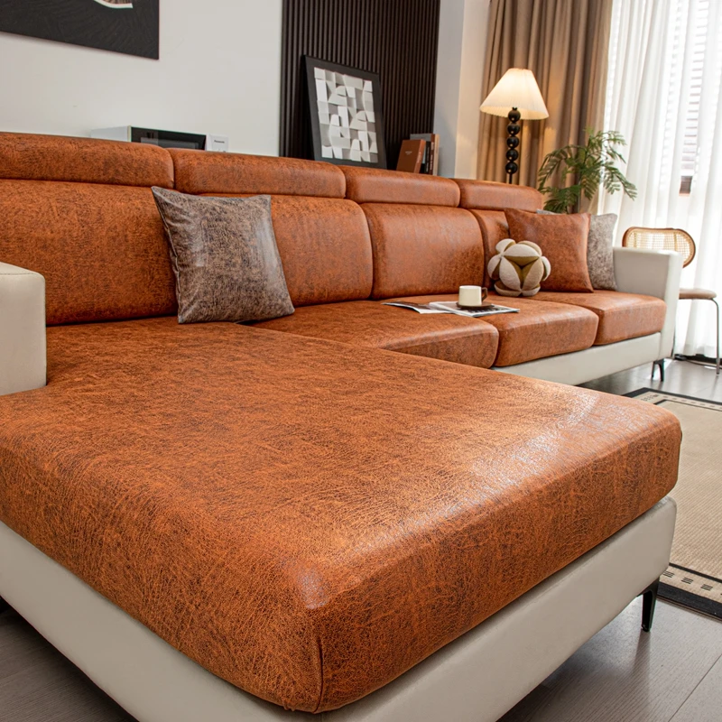 Sofa Lounge Cushions Covers for 1-4 Seaters & L Shape Sofa-Faux Suede Leather water repellent