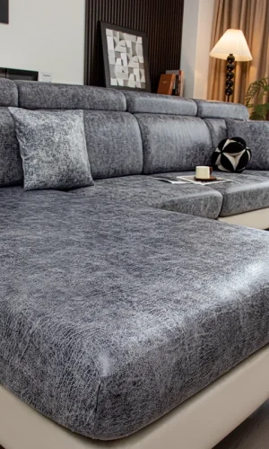 Sofa Lounge Cushions Covers for 1-4 Seaters & L Shape Sofa-Faux Suede Leather water repellent