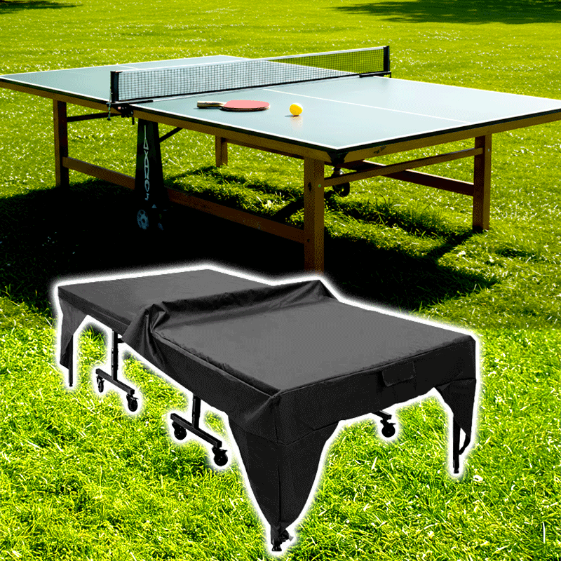 Table Tennis Table Cover Unfoldable Outdoor Waterproof Cover - Silver-Coated UV Protection