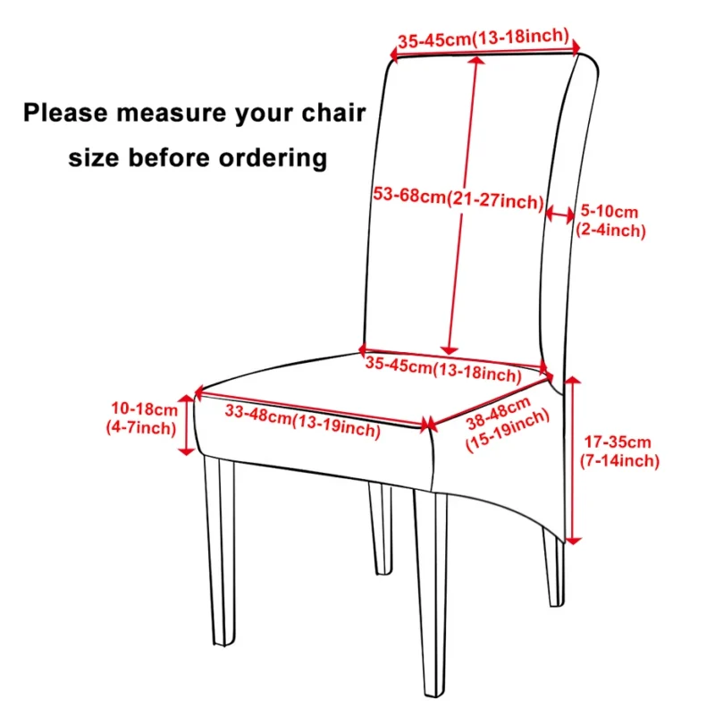 Dining Chair Covers Chair Slipcovers  Soft Velvet-Long Back - Image 4