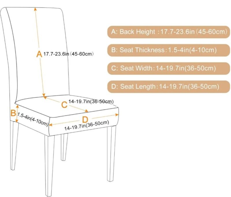 Chair Cover Dining Chair Slipcovers — Thick Plush - Image 4