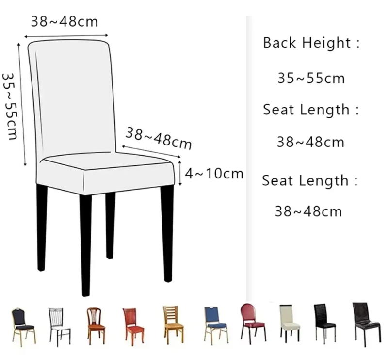 Dining Chair Covers Chair Slipcovers Water Repellent - Image 4